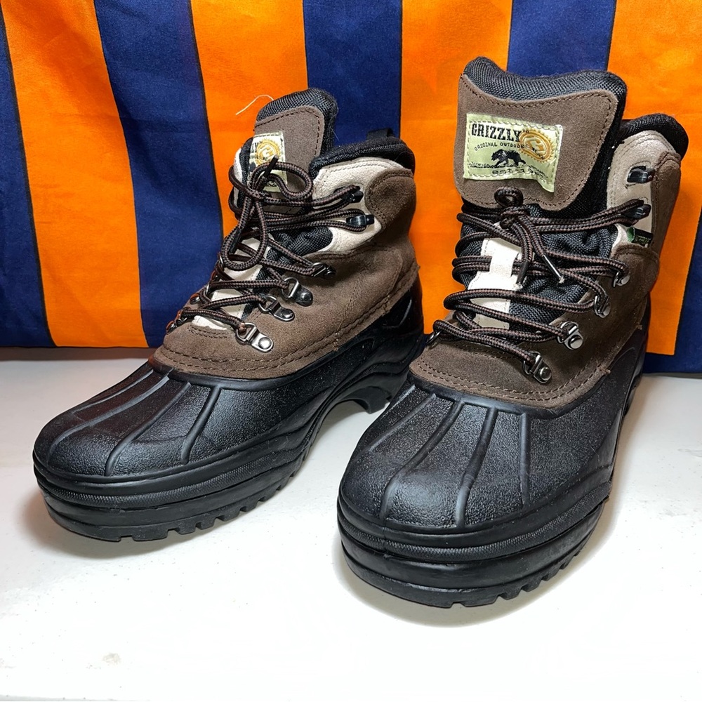 Grizzly Original Outdoor Wear Grande Men Sz 10 Thermo Lite winter boots leather